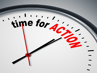 Image showing time for action