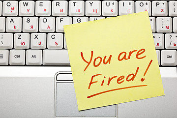 Image showing 'You are Fired!' 