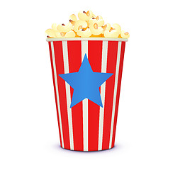 Image showing classic cinema-style popcorn