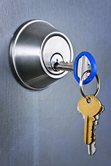 Image showing Keys in lock