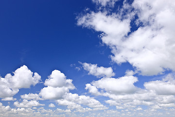 Image showing Blue sky with white clouds