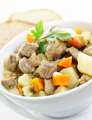 Image showing Bowl of beef stew