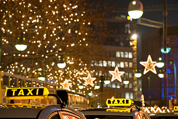 Image showing taxi at night