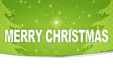 Image showing green christmas card