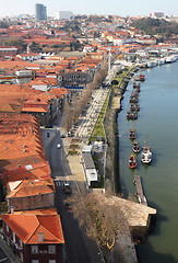 Image showing Portugal. Porto. Gaya. View of Douro river embankment