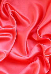 Image showing Smooth Red Silk as background 