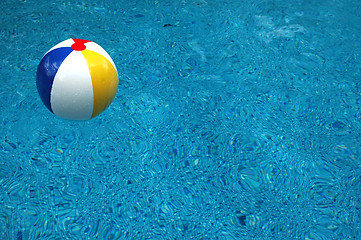 Image showing Beach ball in pool