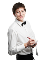 Image showing cheerful waiter