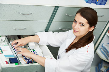 Image showing Pharmacy chemist woman in drugstore