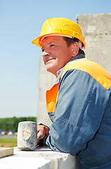 Image showing construction mason worker bricklayer