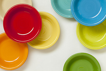 Image showing colorful ceramic bowls