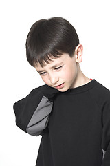 Image showing boy neck pain