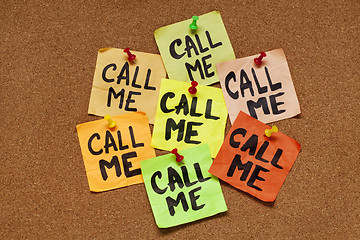 Image showing call me reminder