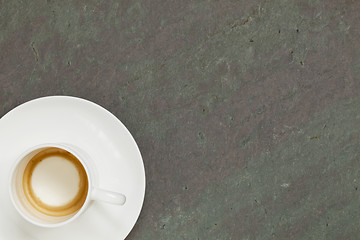 Image showing empty cup of espresso coffee