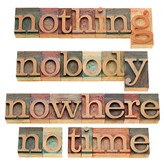 Image showing nothing, nobody, nowhere, no time