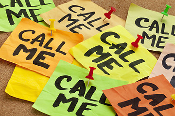 Image showing call me request