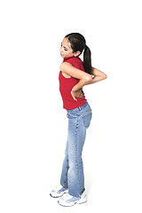 Image showing girl with backache