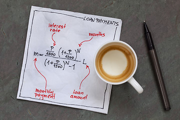 Image showing loan payment equation