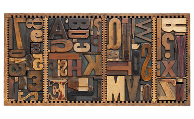 Image showing vintage letters, numbers and punctuation signs