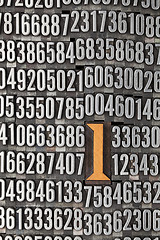 Image showing number one - numerical background