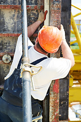 Image showing builder at construction work