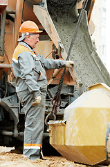 Image showing concrete pouring work