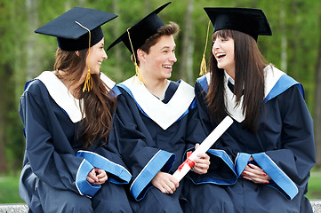 Image showing happy graduation students