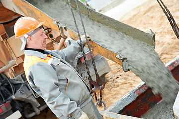 Image showing concrete pouring work