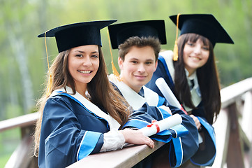 Image showing happy graduation students