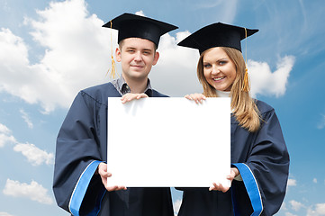 Image showing graduate students with white board