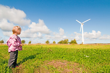 Image showing Windmill in nature