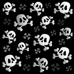 Image showing Pirate skulls and bones
