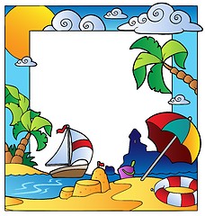Image showing Frame with summertime theme 1