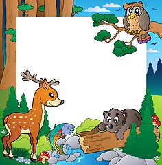 Image showing Frame with forest theme 1