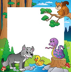 Image showing Frame with forest theme 3