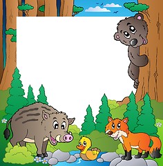 Image showing Frame with forest theme 2