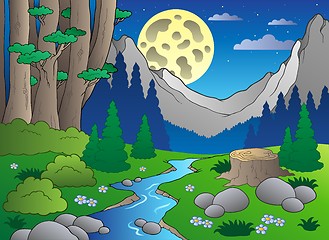 Image showing Cartoon forest landscape 3