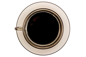 Image showing A cup of coffee on top