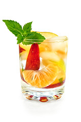 Image showing Fruit cocktail in a glass