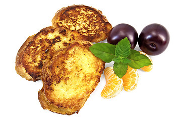 Image showing Toast with tangerine and plum