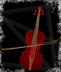 Image showing Violin over black