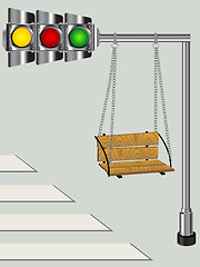 Image showing Children swing