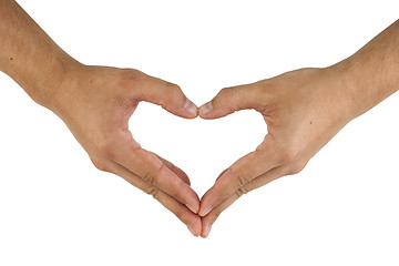 Image showing two hands make heart shape