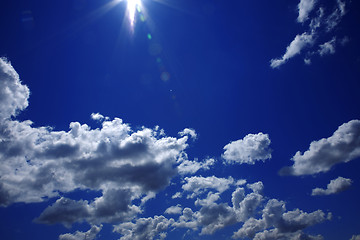 Image showing Blue sky with clouds