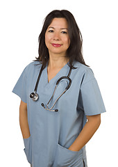 Image showing Attractive Hispanic Doctor or Nurse