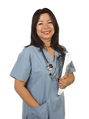 Image showing Attractive Hispanic Doctor or Nurse