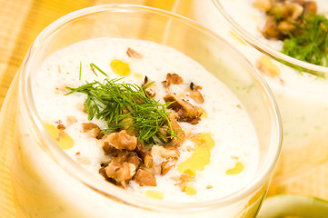 Image showing Tarator - traditional bulgarian cold summer soup