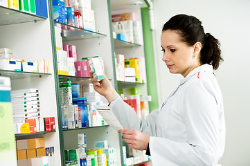 Image showing Pharmacy chemist woman in drugstore