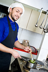 Image showing chef with scoop