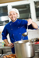 Image showing chef with scoop